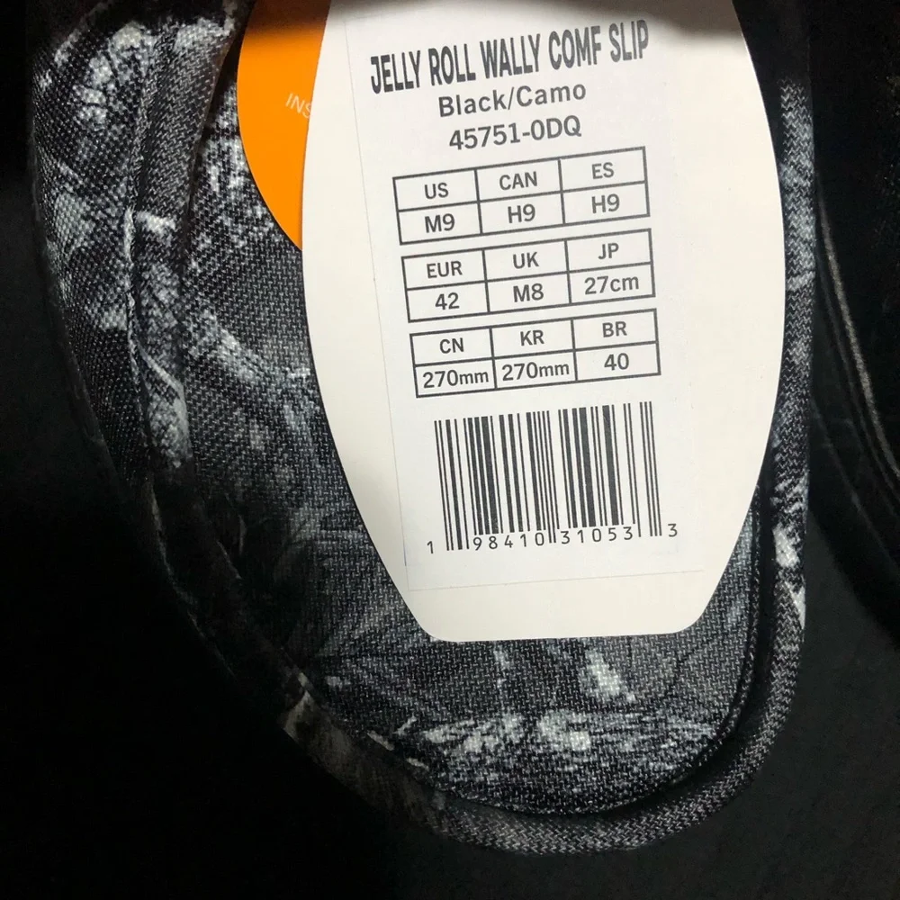 Hey Dude Men's Jelly Roll Wally Comf Slip, Size 9, 45751-0DQ, Black/Camo